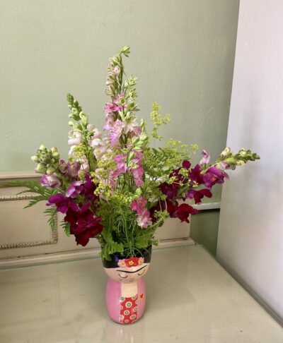 Alternative view of Frida Kahlo vase of flowers
